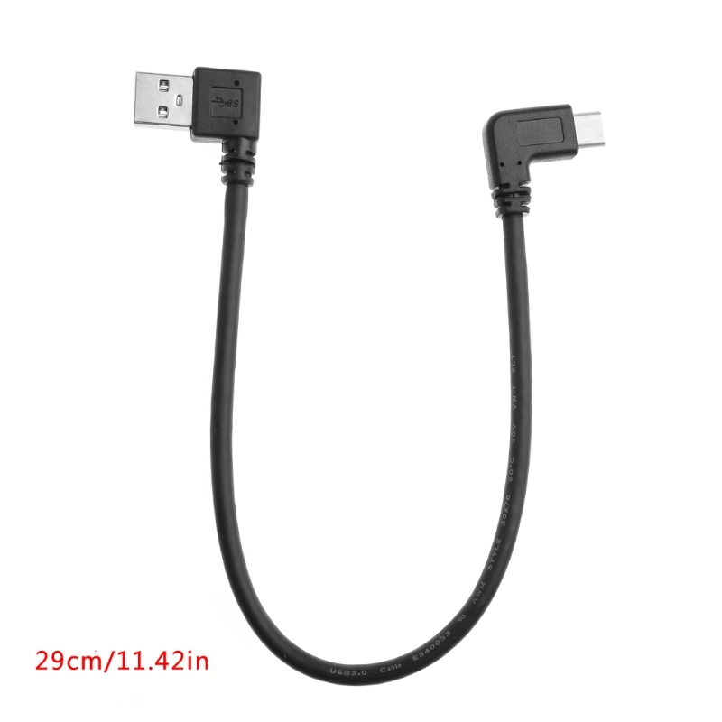 USB 3 0 тип A к USB3.1 Тип C левый/правый угол 90 градусов папа мужчине Кабель адаптер