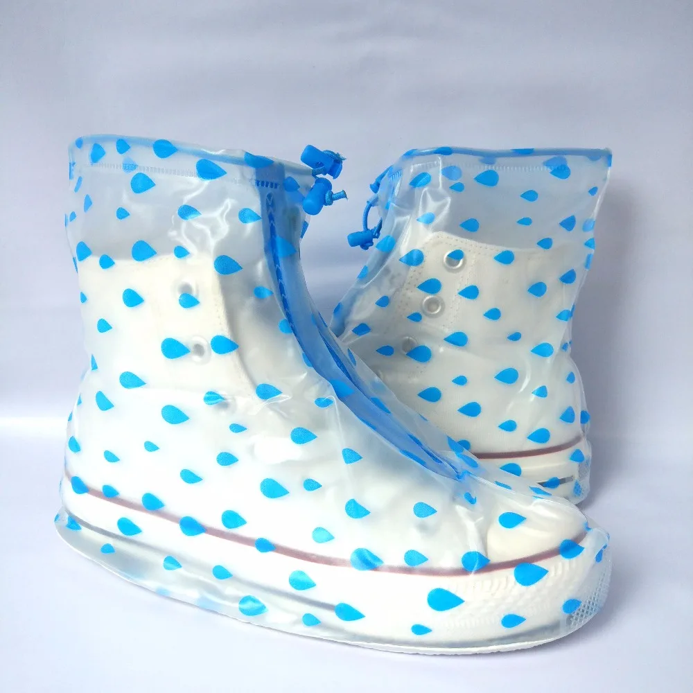 Женские синие Чехлы для обуви от дождя водонепроницаемые Нескользящие туфли