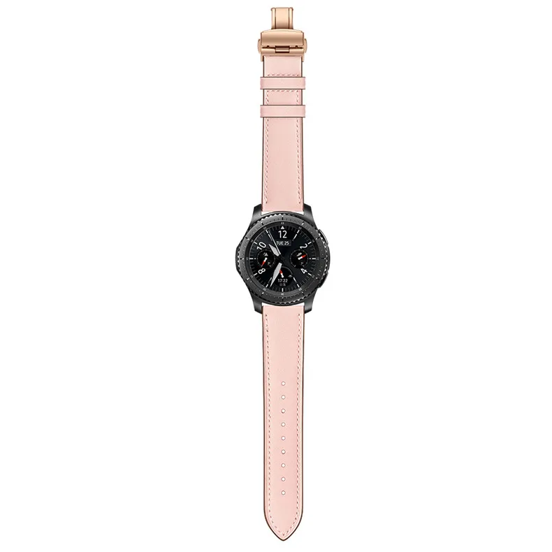 22 мм Высокое качество Бабочка застежка кожаный ремешок для samsung Galaxy Watch 46 мм S3 браслет ремешок для Huami Amazfit/HUAWEI часы GT
