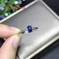 xin yi peng 925 silver inlaid natural sapphire ring women ring simple anniversary gift