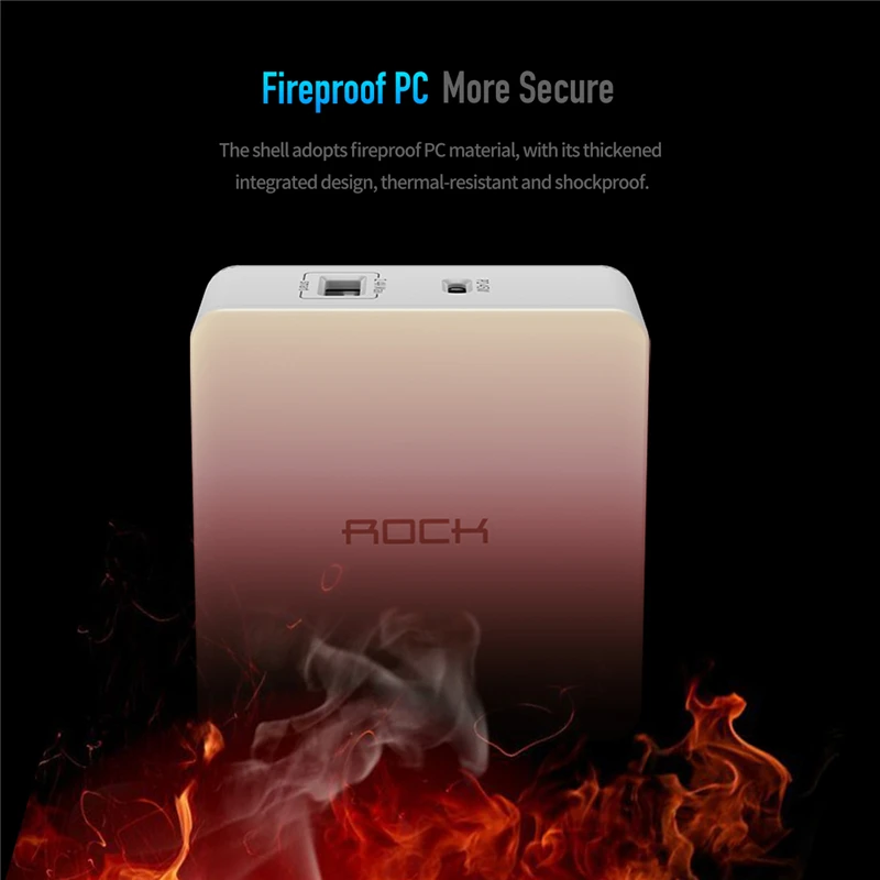 PD 45 Вт двойное зарядное устройство USB Quick Charge ROCK US Plug для iPhone XS Max XR X 8 plus type C быстрое