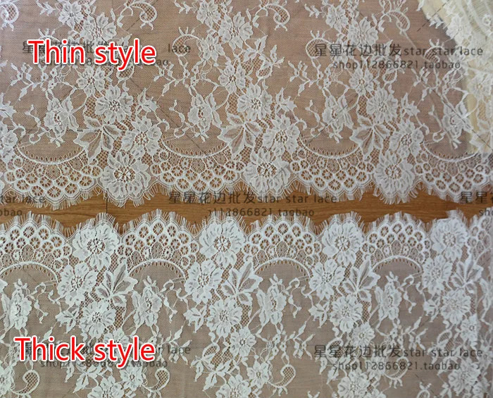 3M/Lot 150CM Wide Thick Eyelash Lace Fabric Wedding Dress Diy Craft Clothing Skirt Evening Gown Curtain Materials | Дом и сад