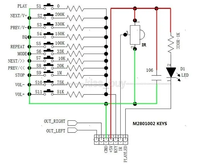 5 шт. X M2801002 WAV декодер без потерь плата MP3 модуль декодирования mp3 TF карта