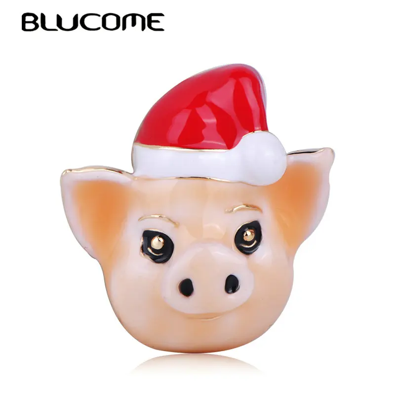 Blucome с милым мультяшным поросенком брошь подарки на Рождество золото Цвет