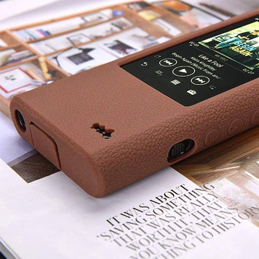 Мягкий силиконовый чехол с корковой текстурой для sony Walkman NW-ZX300 ZX300 ZX300A, защитный чехол для экрана с ремешком на руку