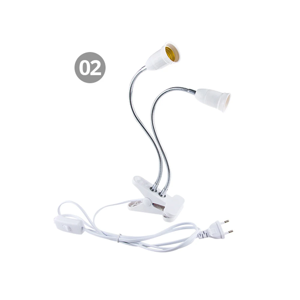 

E27 Desk Lamp Base With Clip 1.8 Meters Wire Cable E27 Lamp Holder With Switch Flexible Universal Turning socket