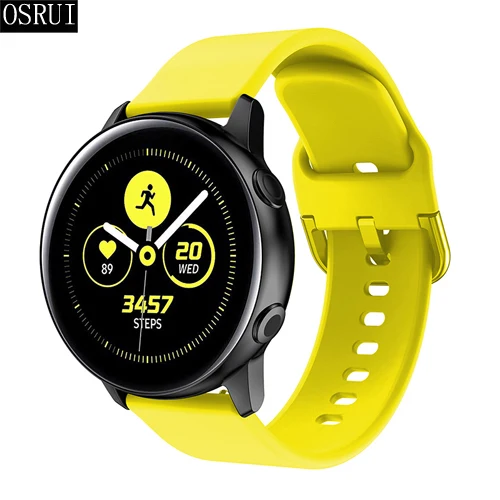 yellow Amazfit ремешок Bip для samsung galaxy watch Active gear sport galaxy watch 42 мм 20 мм ремешок для часов gear S2 correa браслет на запястье - Цвет ремешка: yellow