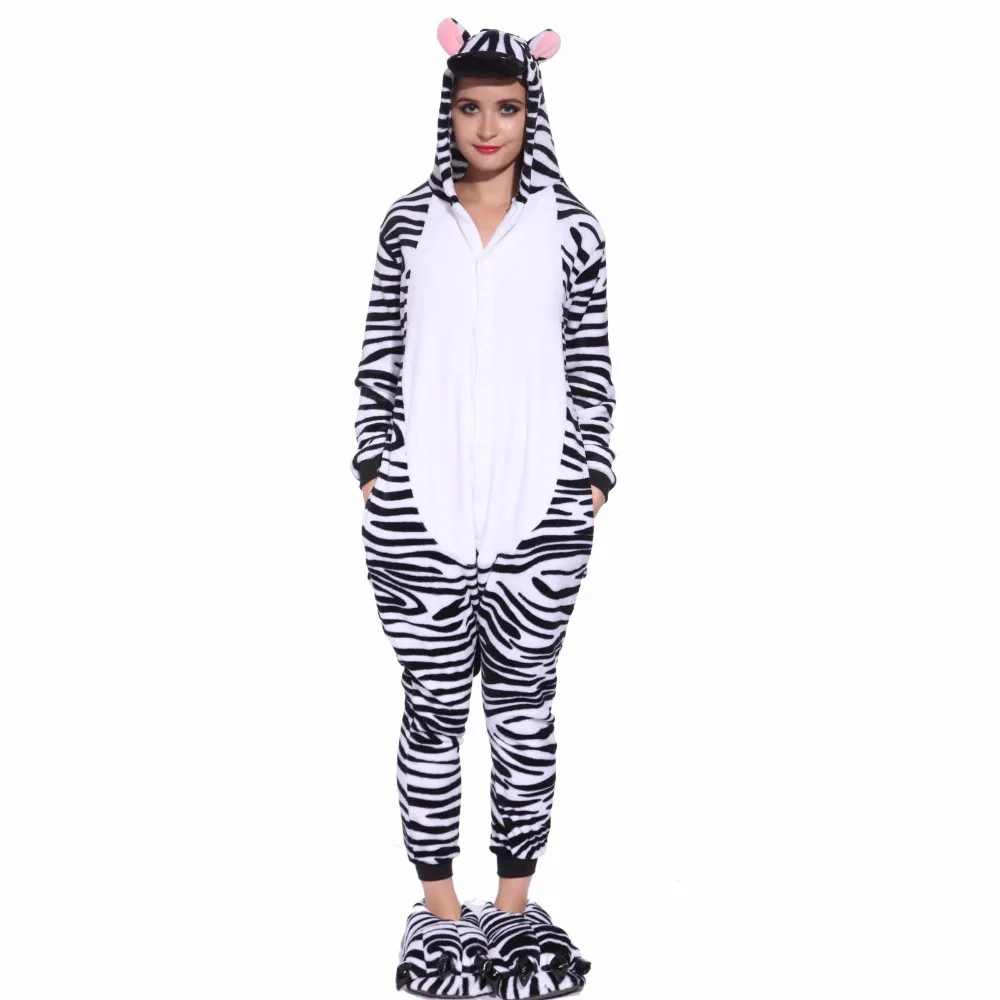 ANIMALCARTOON 2017 Осень и зима Onesie Зебра фланелевые осенние зимние Мультяшные животные