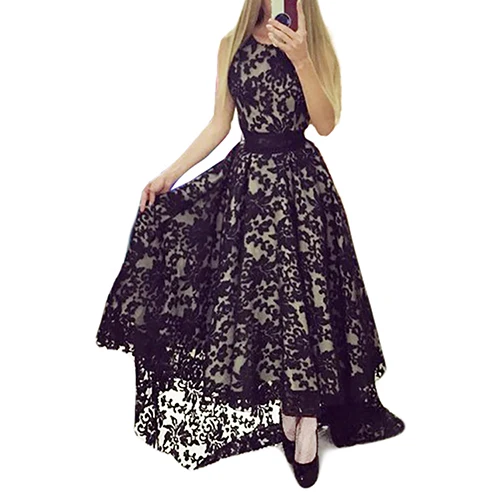 Sexy Lady Кружева Нерегулярные Хем Вечер Выпускного Вечера Коктейль Свадебные