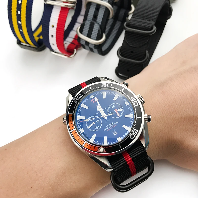Нейлоновый ремешок для часов Nato ремень Seiko SKX007 Ориент IWC спортивный 007 цветной