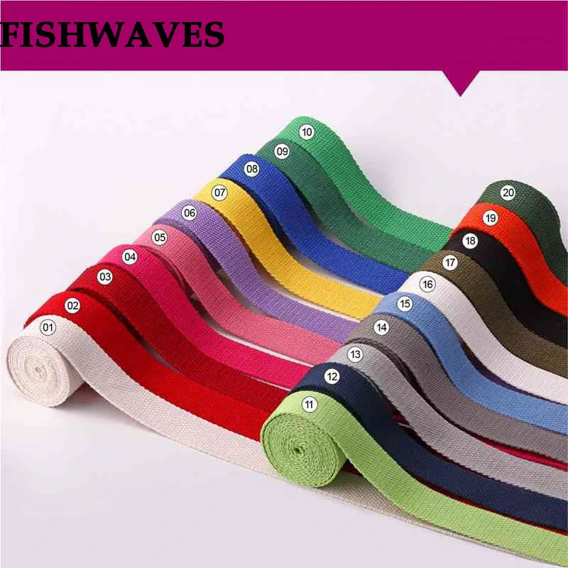 Fishwave 20/25/32/38/50 мм 5 ярдов/Лот красочная холщовая хлопковая лента ремешок для сумки