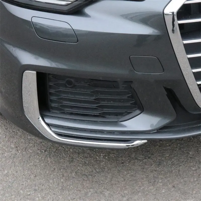 Автомобильный чехол WELKINRY для Audi A6 C8 2019 2020 ABS Хром Передняя фара противотуманная