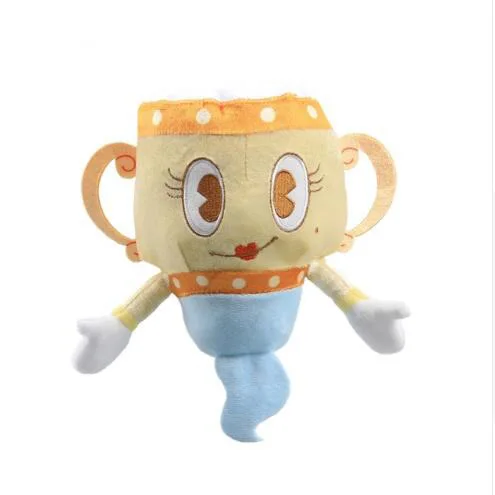 L Cuphead игрушка плюшевая игра Cuphead Chalice Mugman BOSS King Dice Ms. Chalice Puphead figura kawaii кукла 25-36cmfor подарок - Цвет: L