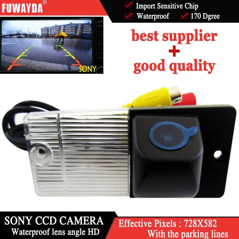

FUWAYDA HD CCD Sensor Car Rear View Reverse Backup Parking Safety CAMERA for KIA SPORTAGE/ SORENTO With Guide Line WATERPROOF HD