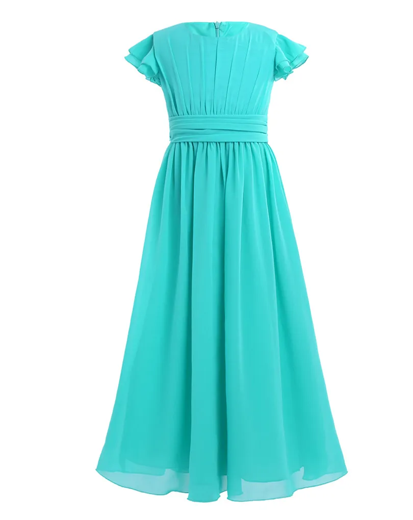 Light Green Iefiel для детей с цветочным рисунком платья для девочек на свадьбу для подружки невесты, Свадебное платье для девочек элегантные события Выходные туфли на выпускной бал Тюлевое платье-пачка из шифона, Платье с бантом - Цвет: Light Green