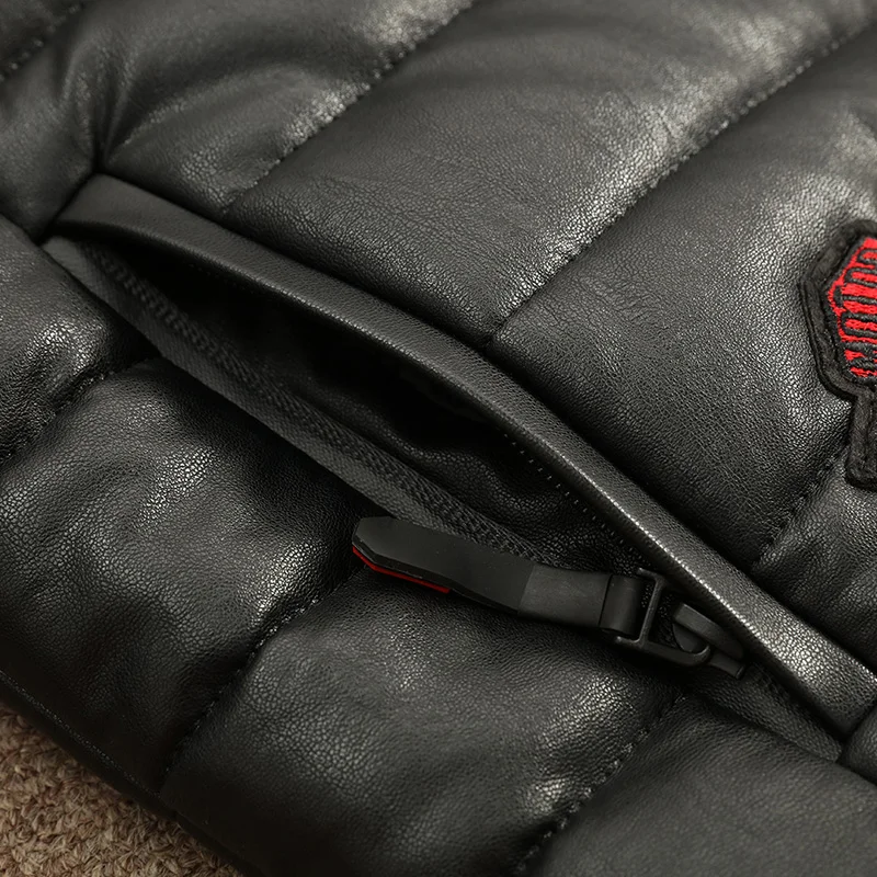 NXH New arrival Men's winter PU Leather Jacket Cotton garmen Warm men Overcoat Male Casual Black coat Brand Quality M-3XL