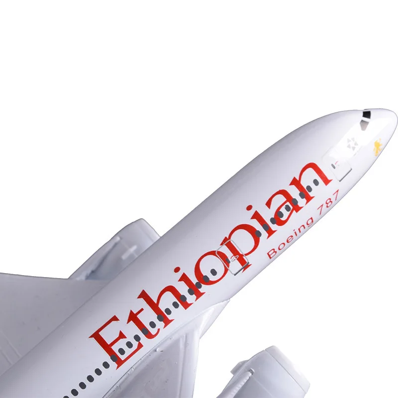 20 см модель самолета Boeing 787 eэфиопийские авиалинии из металлического сплава