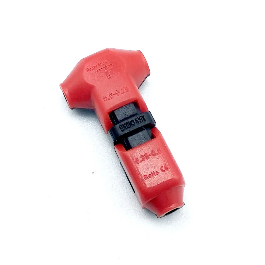 T1 red 1 шт. 1/T тип 1pin/2pin скотч замок Быстрый Сращивание провода разъемы для терминалов обжимной Электрический автомобильный аудио 24-18AWG набор проводов - Цвет: T1 red