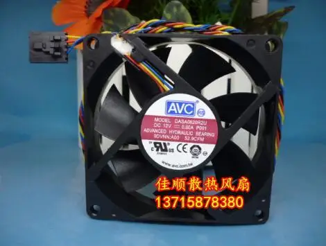 Вентилятор Охлаждения AVC DASA0820R2U P001 80*80*20 мм 12 В 0 60 А 4 провода ШИМ контроль