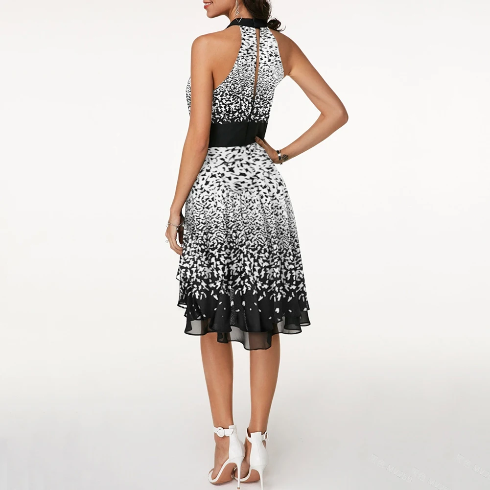 Plus Size Fashion Lady Sleeveless Band Waist Layered Chiffon Evening Party Dress new | Женская одежда