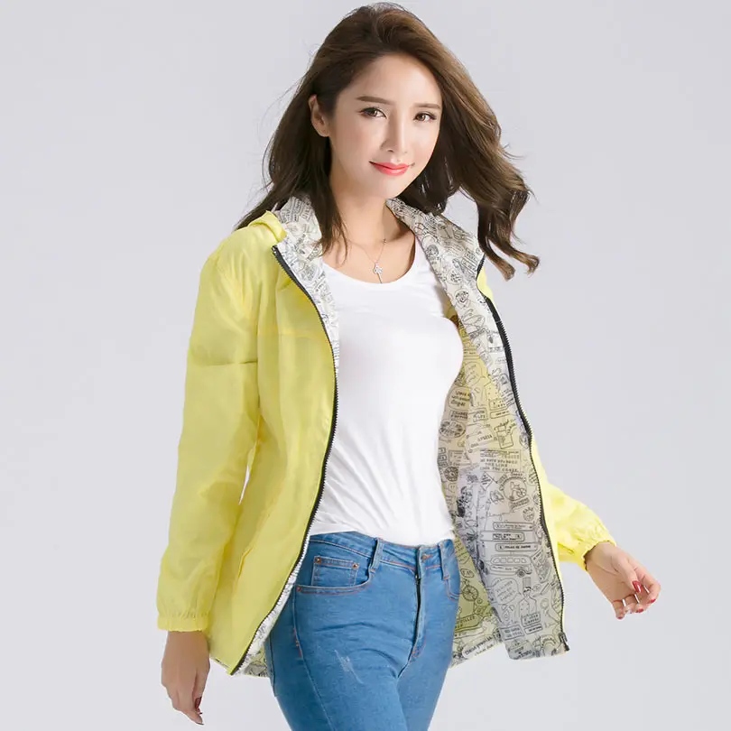 Осень куртка с капюшоном Для женщин пальто campera mujer тонкие падение Реверсивный