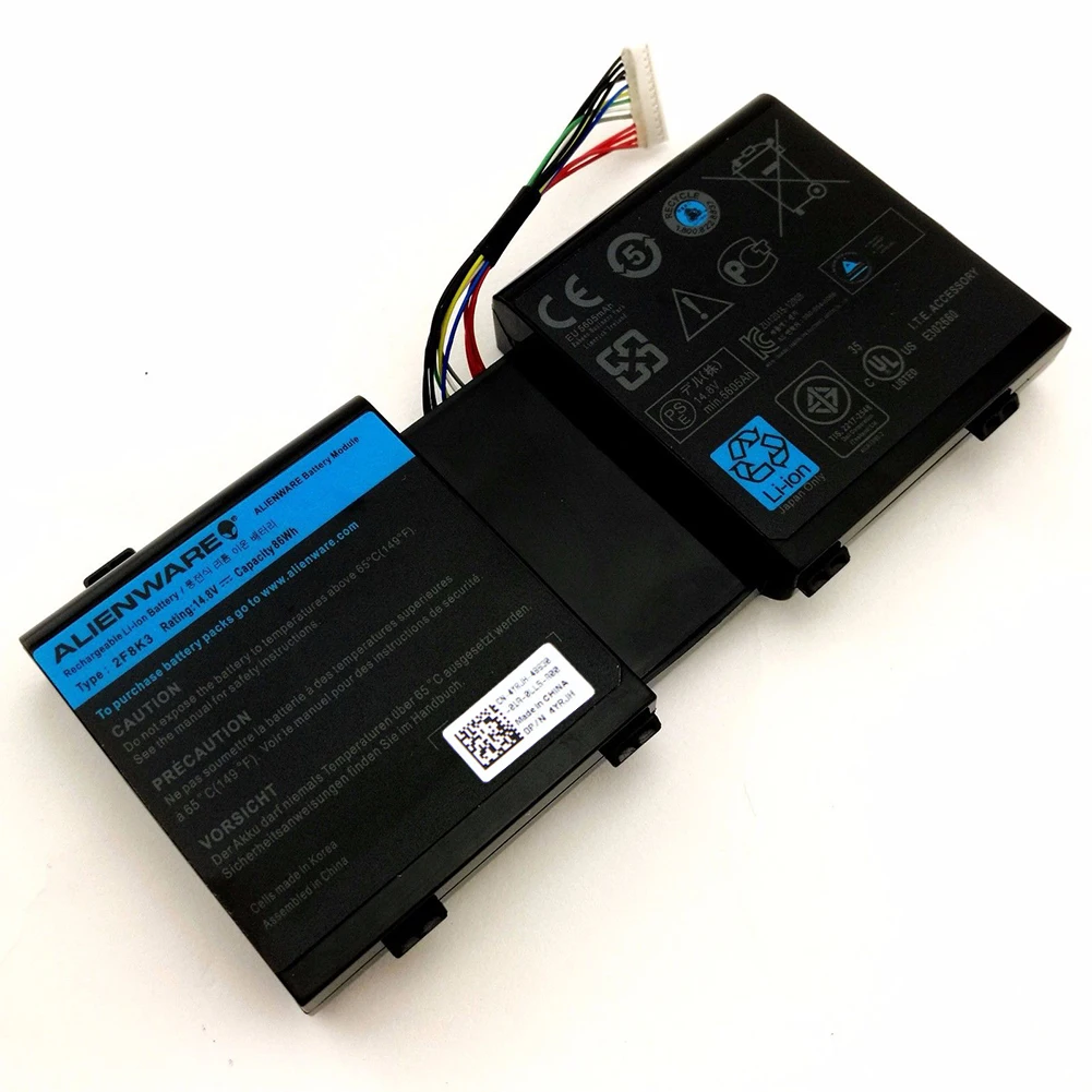 Новые оригинальные 2F8K3 KJ2PX G33TT 0G33TT Батарея для Dell Alienware 17 18 18x M17X R5 M18X R3 серии