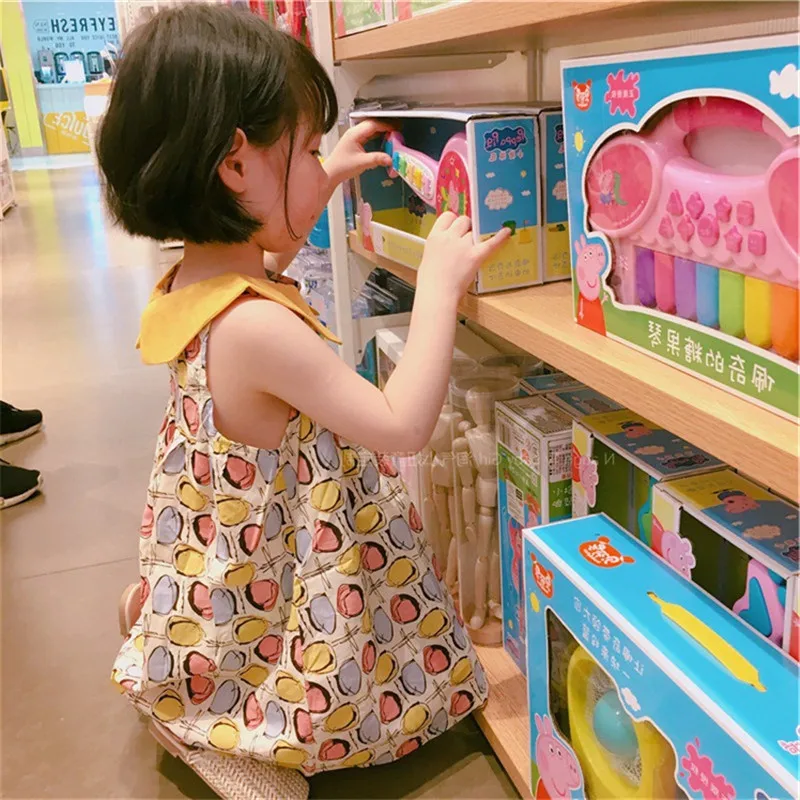 Юбки для девочек абстрактное платье с воротничком куклы принцессы 2019 летнее