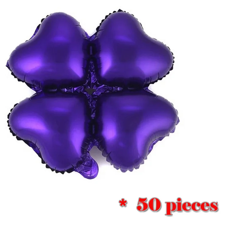 Purple leaf 50pcs Воздушный шар, арка, 7 м/32 см, большая база, 2 шт./50 шт., 4 лепестка, воздушные шары с листьями, строительная арка для свадьбы, дня рождения, Рождества, события, вечерние - Цвет: Purple leaf 50pcs