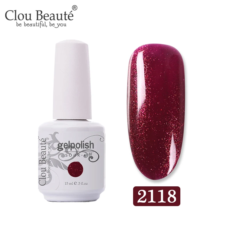 2118 Clou Beaute 375 цветов набор гель-лаков полуперманентный Vernis Матовый верхний слой УФ-гель для ногтей топовый лак впитывающий Гель-лак - Цвет: 2118