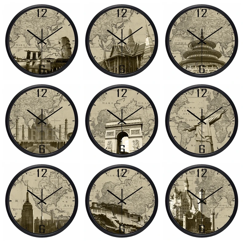 

USA France Eiffel Holland lobby wall clock home clock