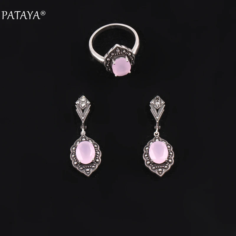 Набор ювелирных изделий PATAYA из натурального белого золота с разноцветным