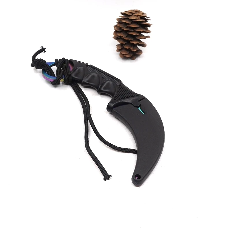 Нож Karambit Counter Strike из нержавеющей стали, карманный нож для обучения выживания, инструменты для кемпинга, ножи с фиксированным лезвием