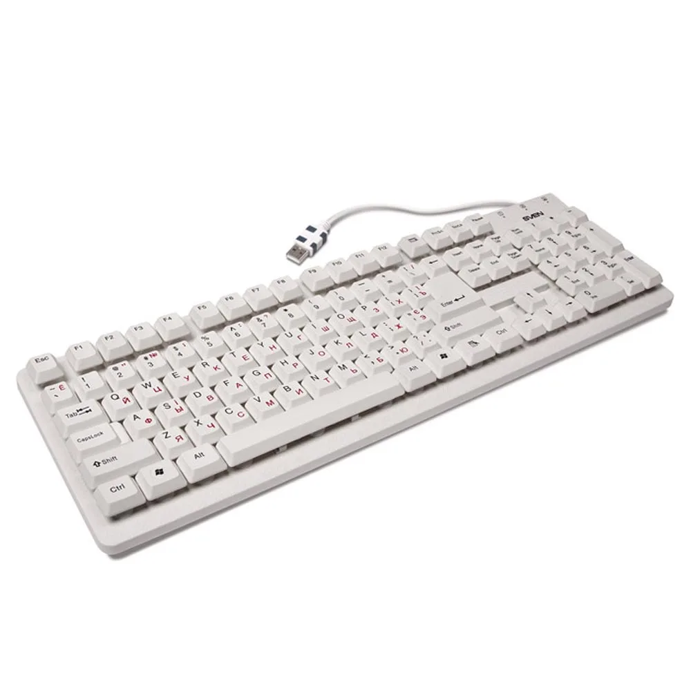 Клавиатура SVEN Standard 301 USB белая (105кл.)|Клавиатуры| |