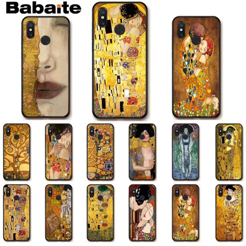 Мягкий силиконовый черный чехол для телефона Babaite Kiss by Gustav Klimt xiaomi mi 8se 6 mi8lite note2 note3