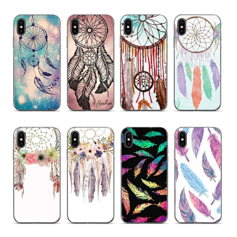 OUTMIX Мандала Dreancatcher пейзаж Чехол Мягкий ТПУ принципиально Coque для iPhone 6 plus 6s 5 5S SE 7 8 X