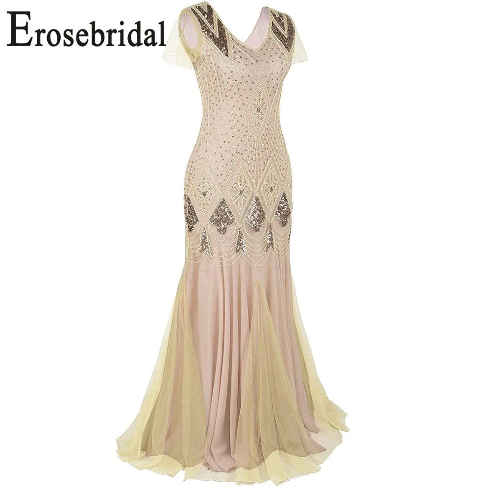 Erosebridal, вечернее платье русалки, 6 цветов,, украшенное бисером, официальное женское платье русалки с коротким шлейфом, 48 часов доставки