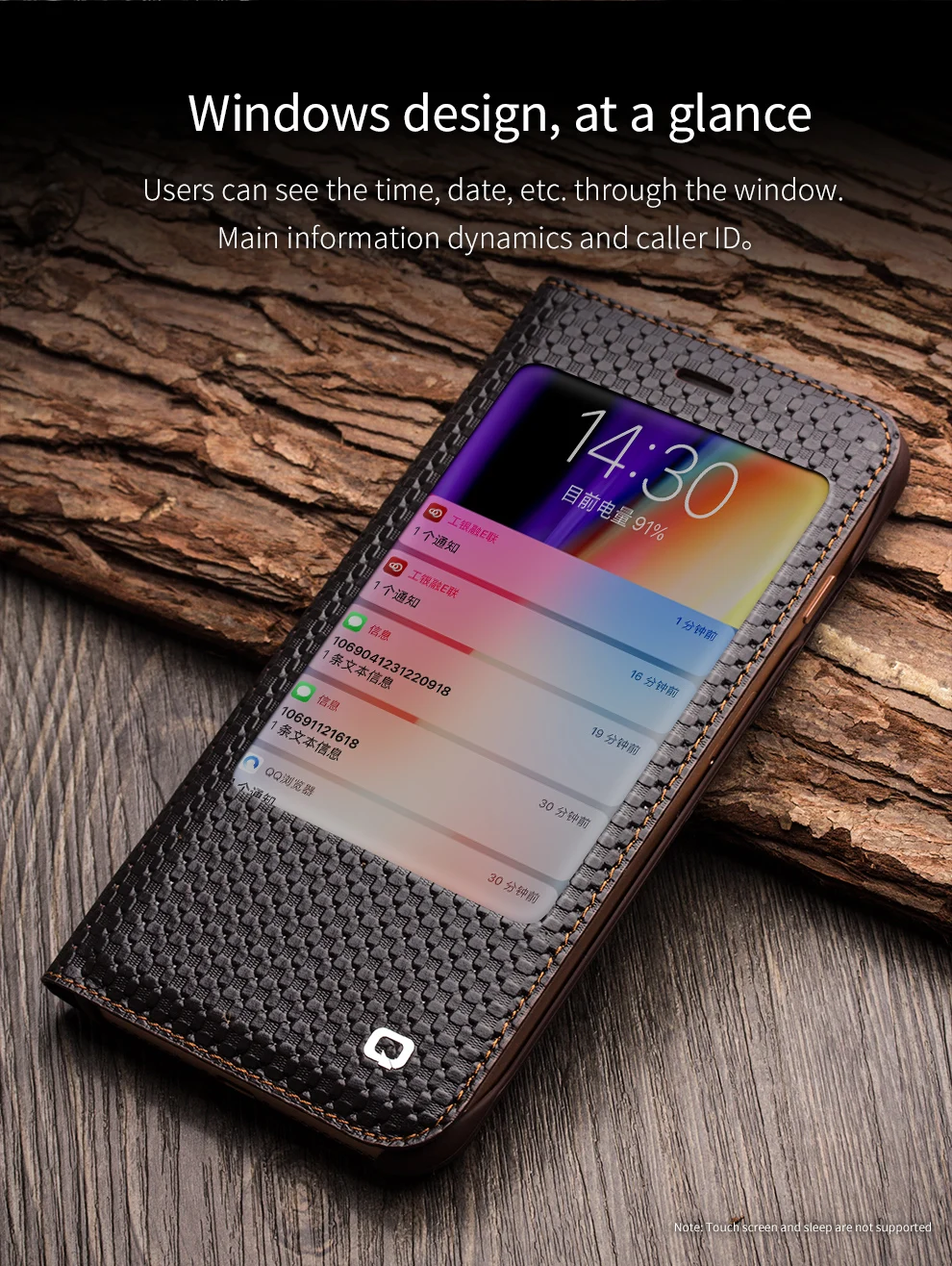 QIALINO, натуральная кожа, Модный чехол для телефона Apple, для iPhone 7/8, 4,7 дюймов, с окошком, роскошный флип-чехол для iPhone 7/8 Plus