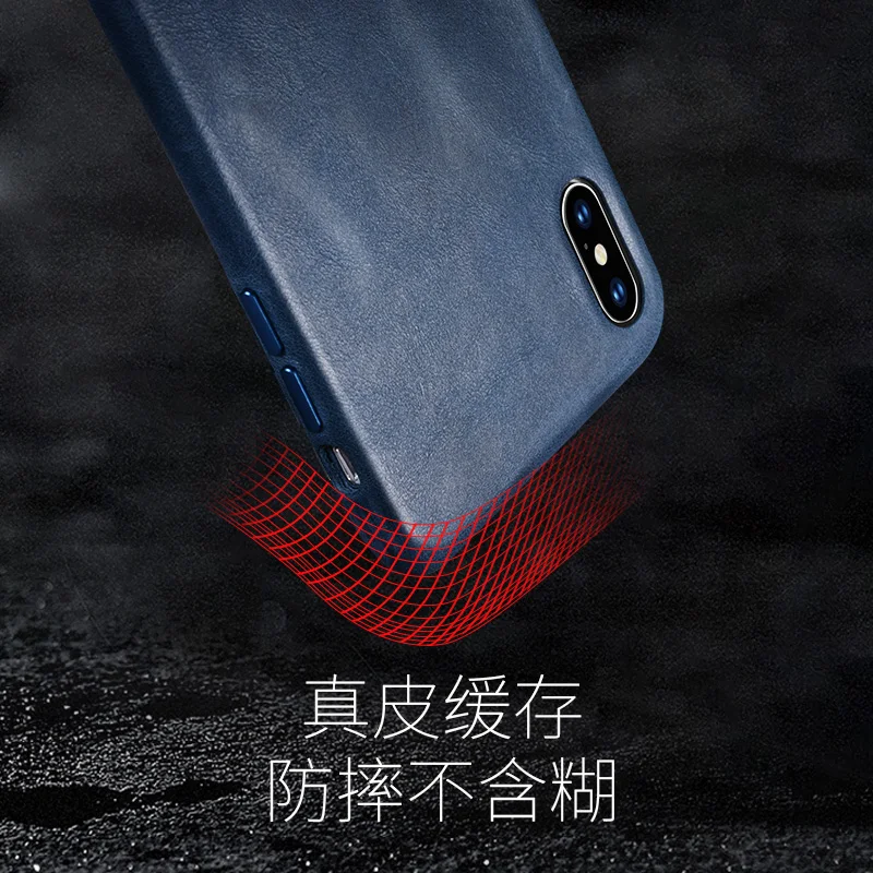 Оригинальный брендовый чехол XOOMZ для iPhone X XR XS MAX из натуральной воловьей кожи