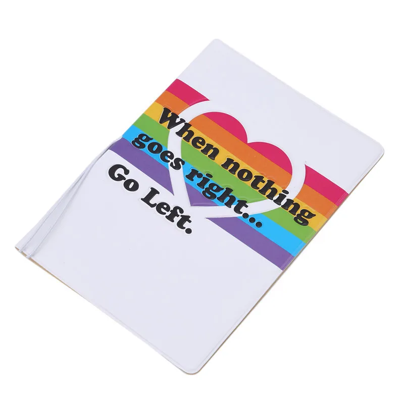 Обложка для паспорта из ПВХ с радужными полосками дизайн 3D девиз жизни | Багаж и