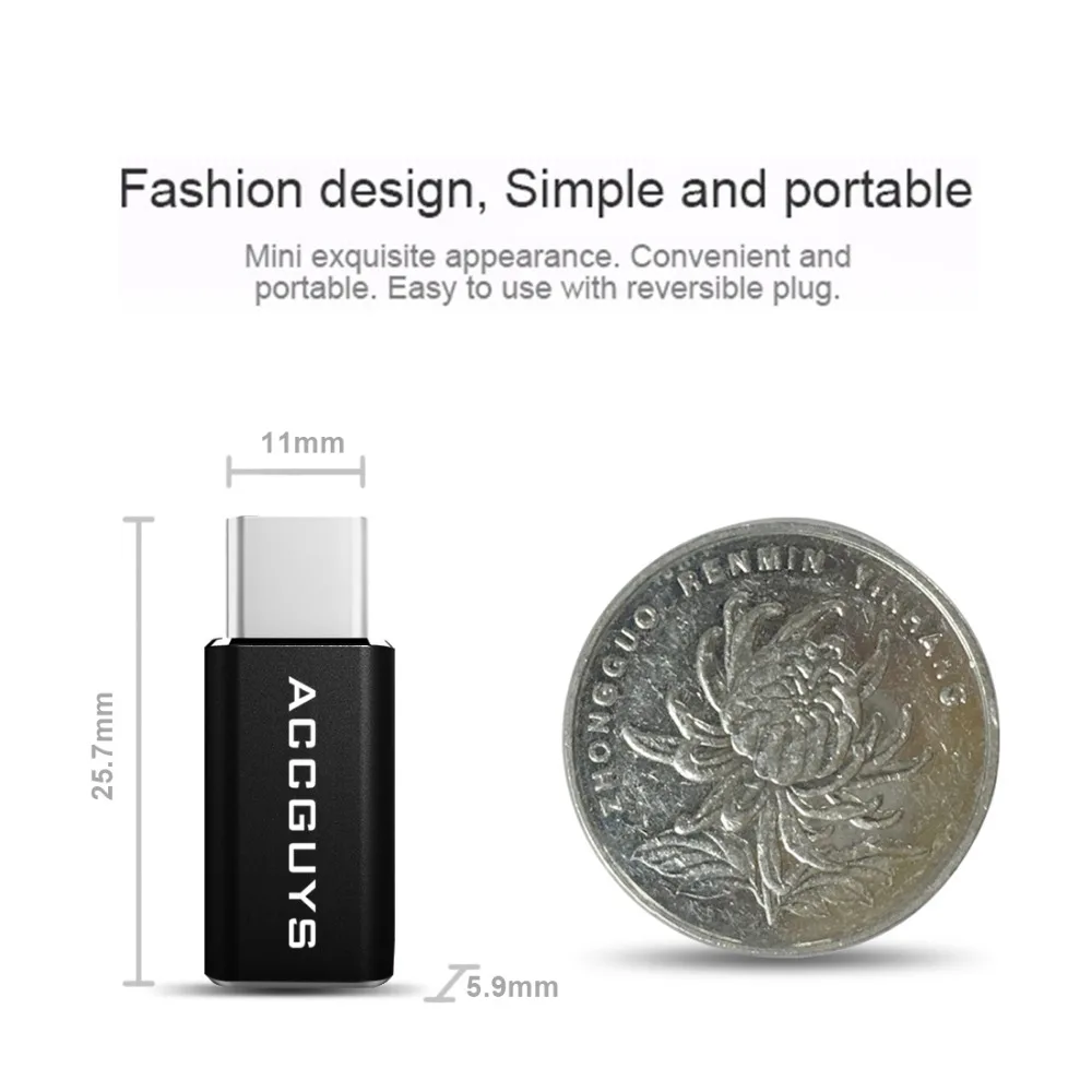 Адаптер ACCGUYS Micro USB Type c для зарядки и синхронизации данных huawei Oneplus 2 Xiaomi usb otg type-c |