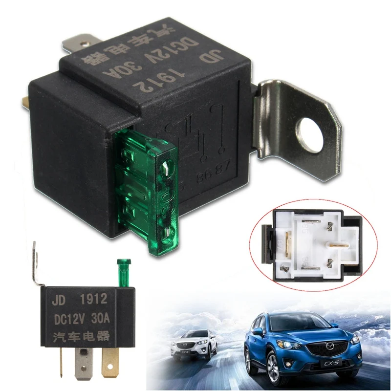 DC12V 30A 4 контакта электронное реле автомобильное реле со страховой пленкой автомобильный Велосипед Авто плавленые реле Вкл/Выкл