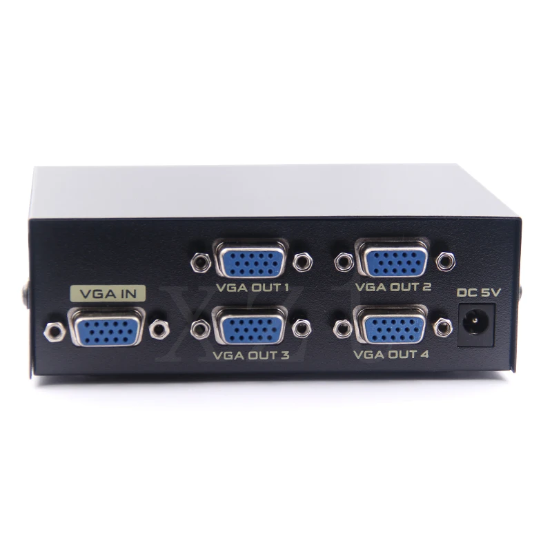 Разветвитель VGA PZ 1x4 1-4 порта 200 МГц 1920x1440 с адаптером питания | Электроника