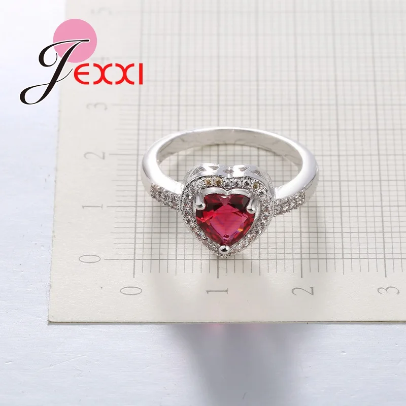 Комплект из колье серёг и кольца серебра 925 пробы|jewelry sets|set redset |