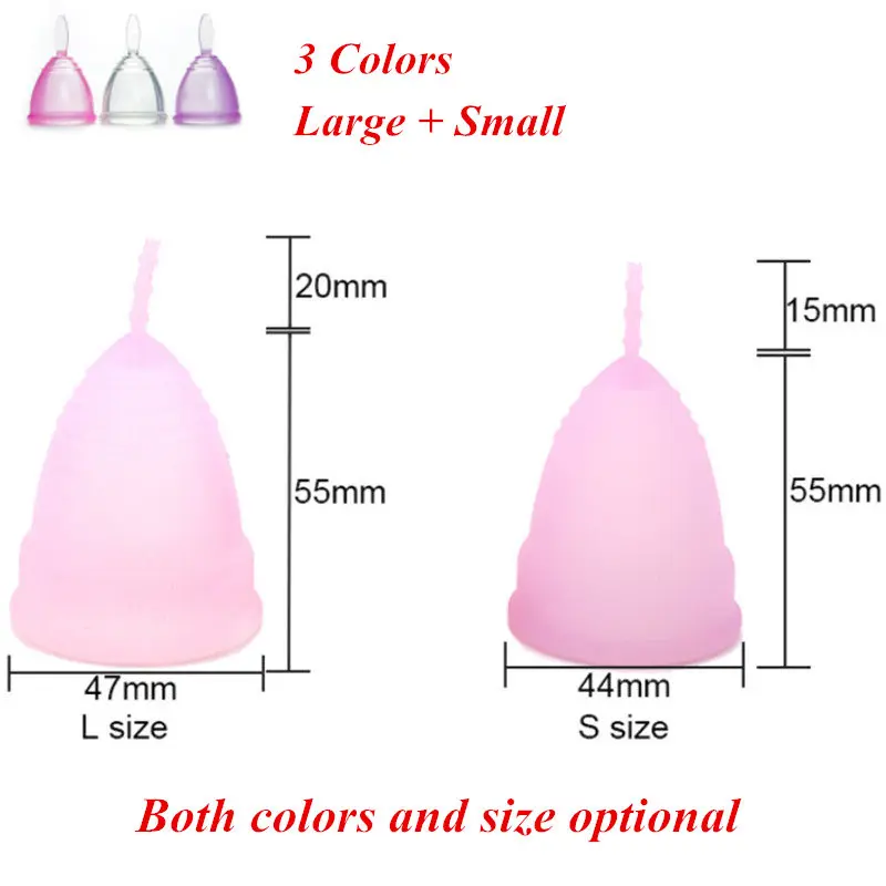 

2PCS menstruatie cup copa menstrual de silicona medica coletor menstrual pads period cup menstrual reusable pads Vaginal Tampons