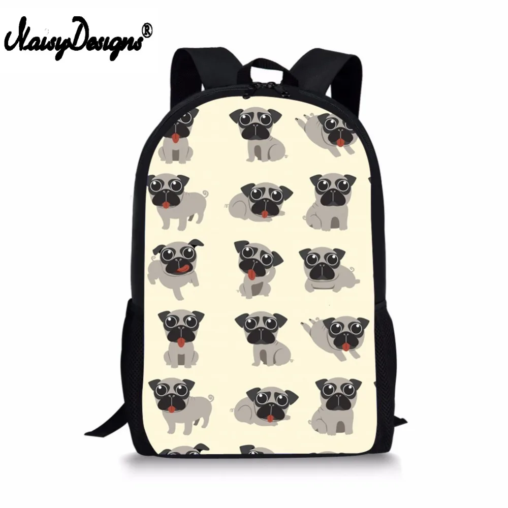 Custom Cute 3d Animal Mopu Dog женский рюкзак молодежная сумка через плечо для девушек Женский