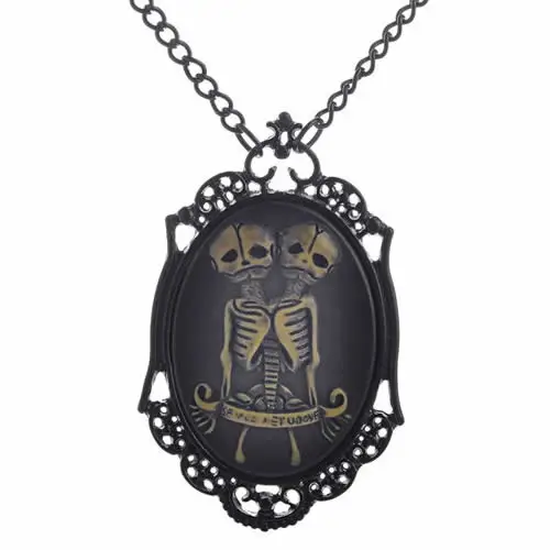 Ожерелье оптом ретро кулон в форме скелета цепочка ожерелье ювелирные изделия