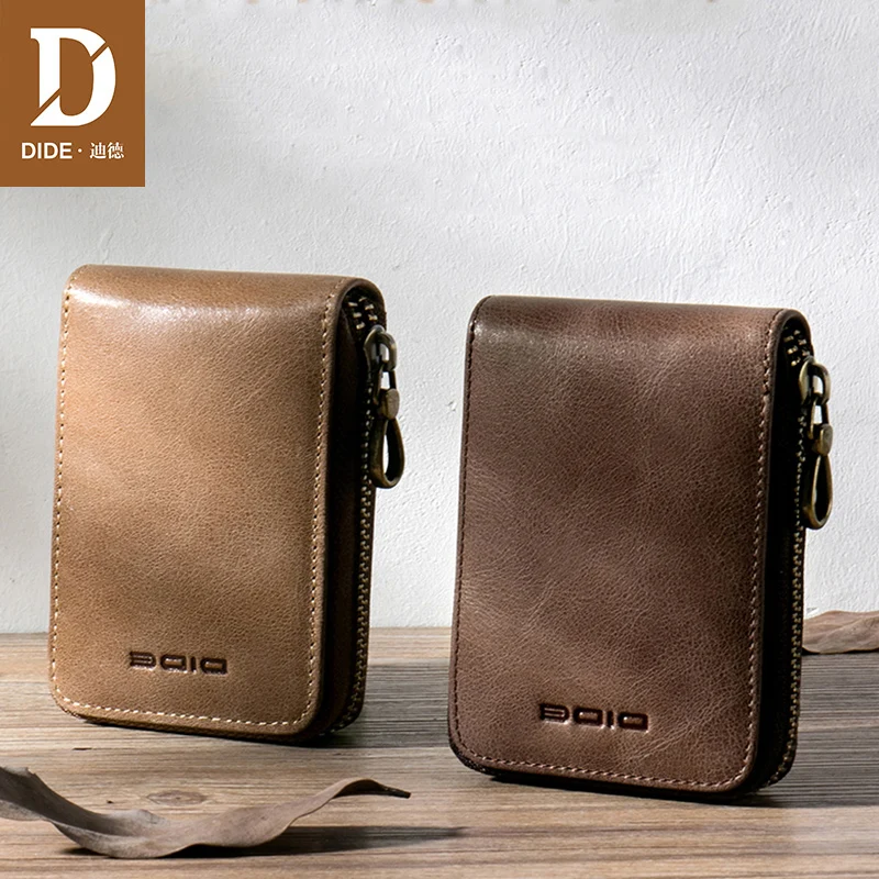 DIDE маленький кошелек клатч из натуральной кожи для мужчин кредитные карты и ID