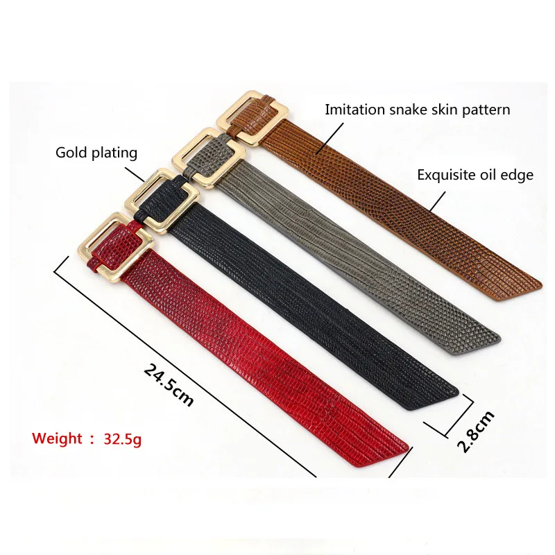 Модный Европейский большой кожаный браслет Itenice для женщин винтажный широкий с