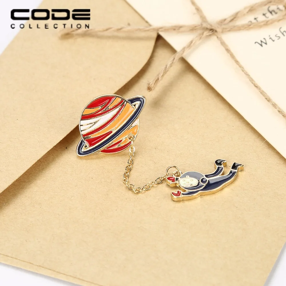 Панк эмалированная брошь Юпитер астронавты луна кролик щенок кулоны значки