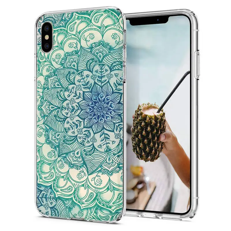 Soft Phone Case For iPhone X XS XR Covers TPU Colorful Marble Mandala Pig Pattern Fundas iPhone6 7 8 Max M064 |